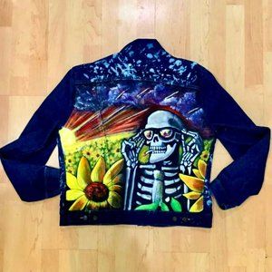 "Buds & Blooms"-Custom Denim by Choasxanarchy